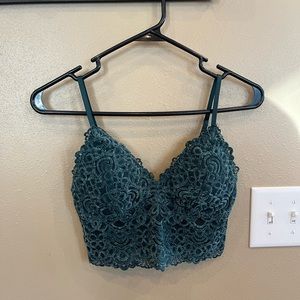 Lacy Green Bralette